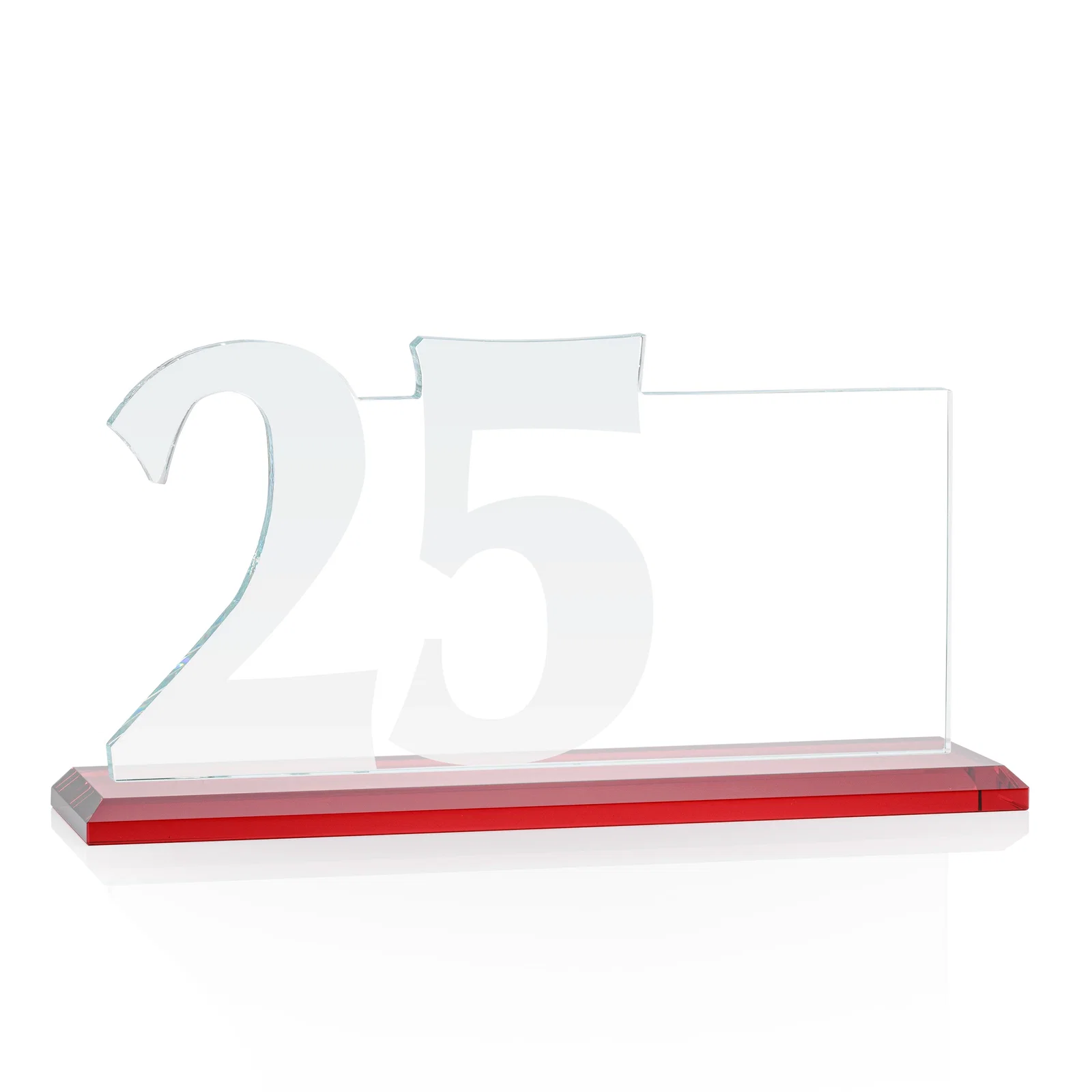 Promotional Starfire Crystal Years of Service Award with a Sculpted Number, awards, with your logo for sales achievement awards