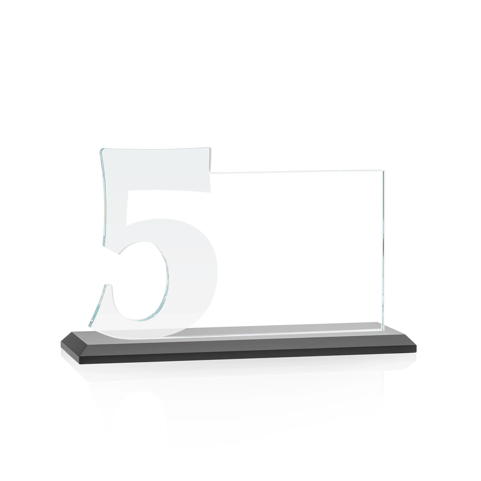 Promotional Starfire Crystal Years of Service Award with a Sculpted Number, awards, with your logo for retirement presentations