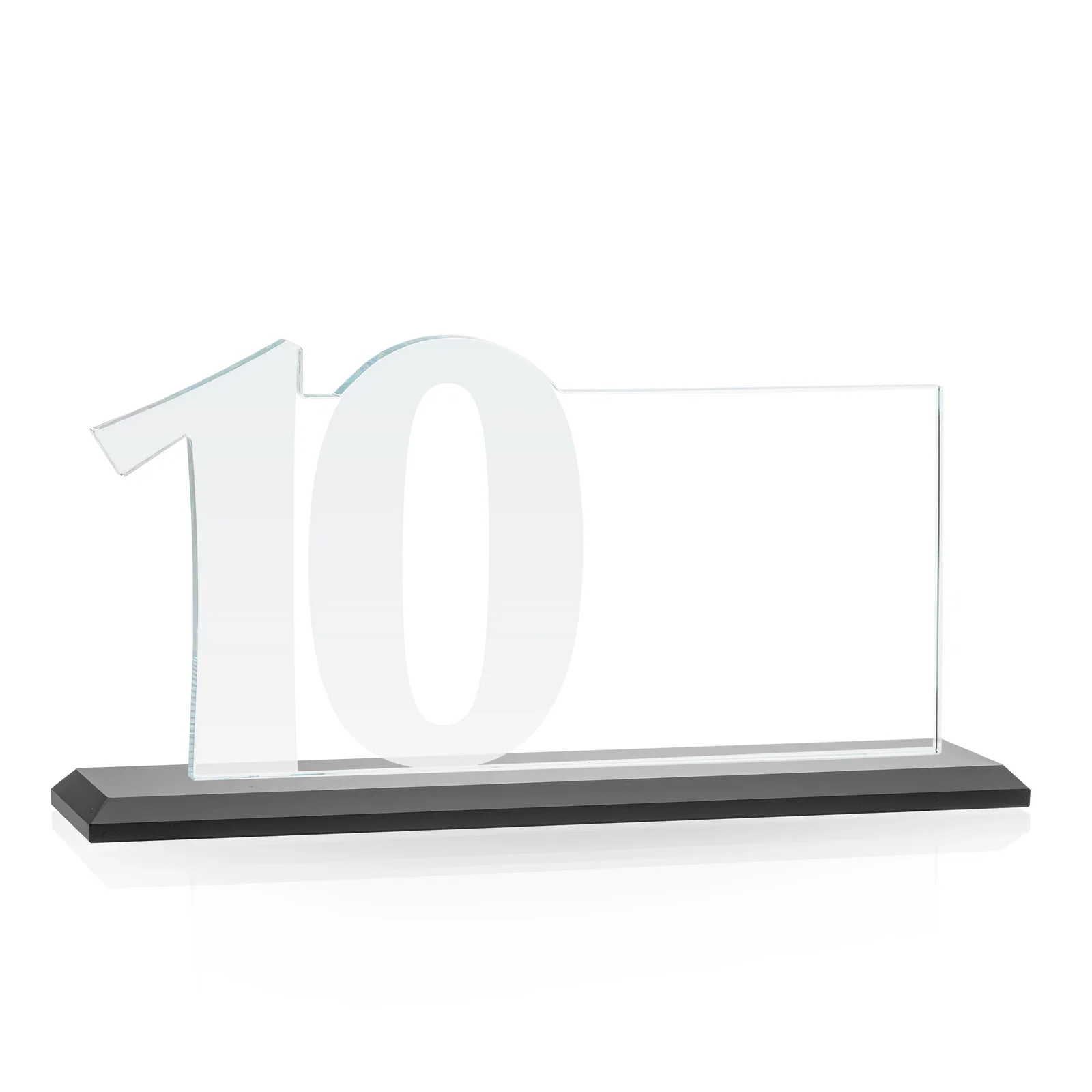 Promotional Starfire Crystal Years of Service Award with a Sculpted Number, awards, with your logo for team milestone celebrations