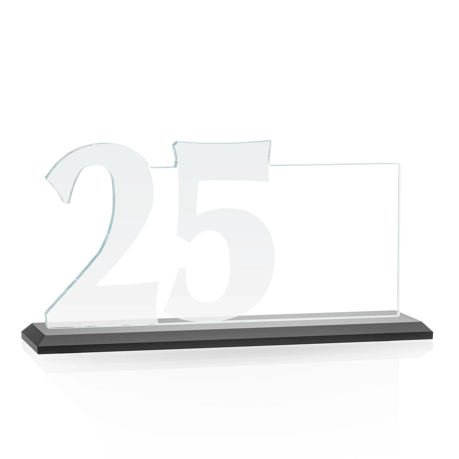 Promotional Starfire Crystal Years of Service Award with a Sculpted Number, awards, with your logo for safety achievement programs