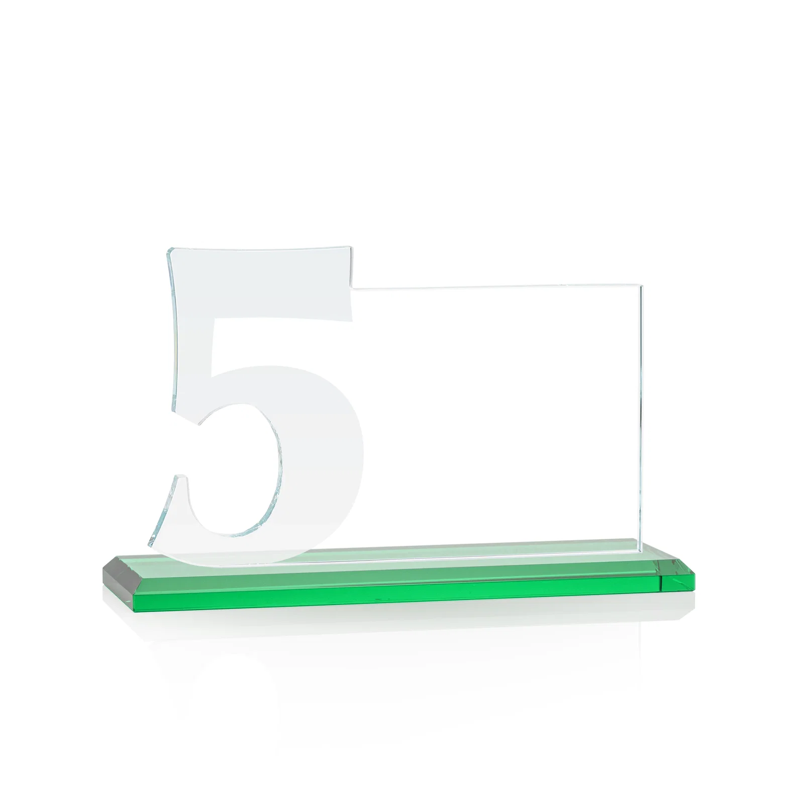 Promotional Starfire Crystal Years of Service Award with a Sculpted Number, awards, with your logo for volunteer appreciation