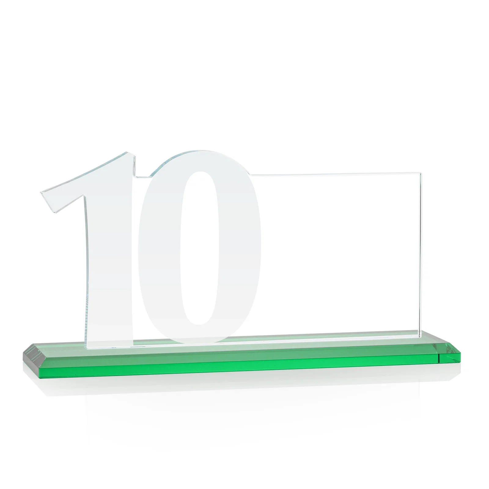 Promotional Starfire Crystal Years of Service Award with a Sculpted Number, awards, with your logo for dealer and partner awards