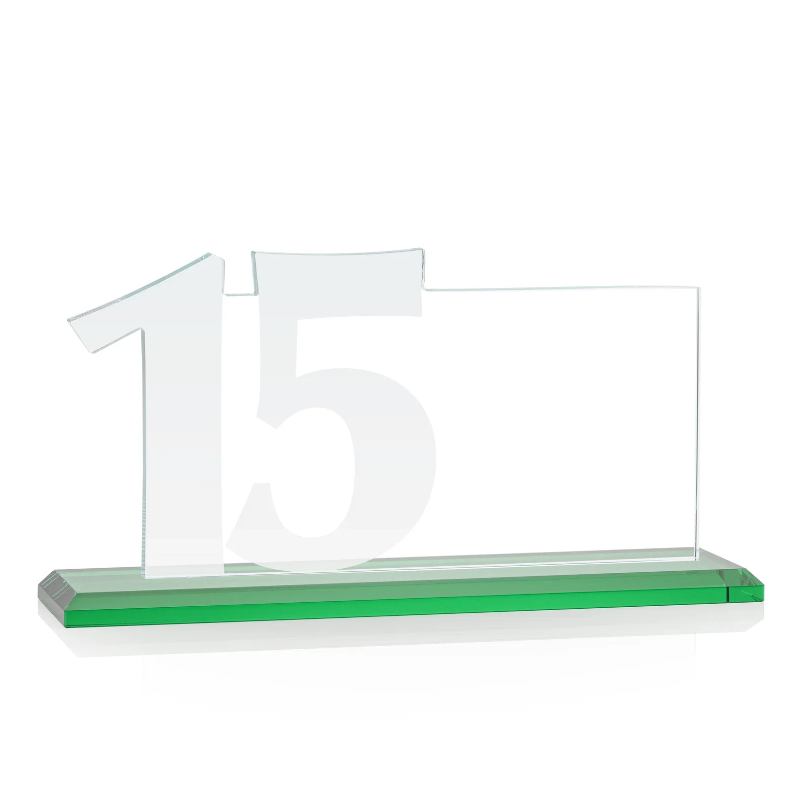 Promotional Starfire Crystal Years of Service Award with a Sculpted Number, awards, with your logo for company anniversary events