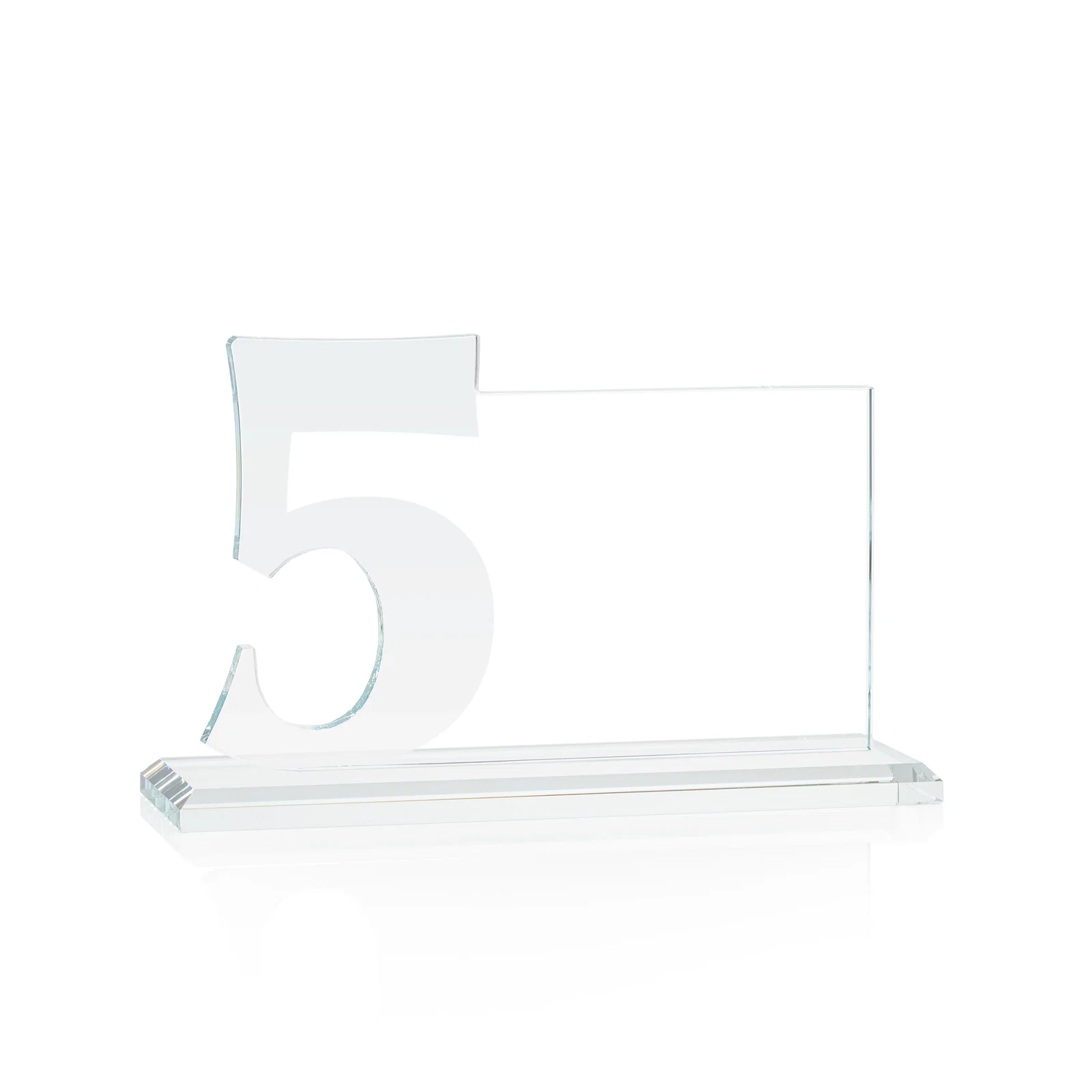 Branded Starfire Crystal Years of Service Award with a Sculpted Number, awards, with your logo for graduation ceremonies