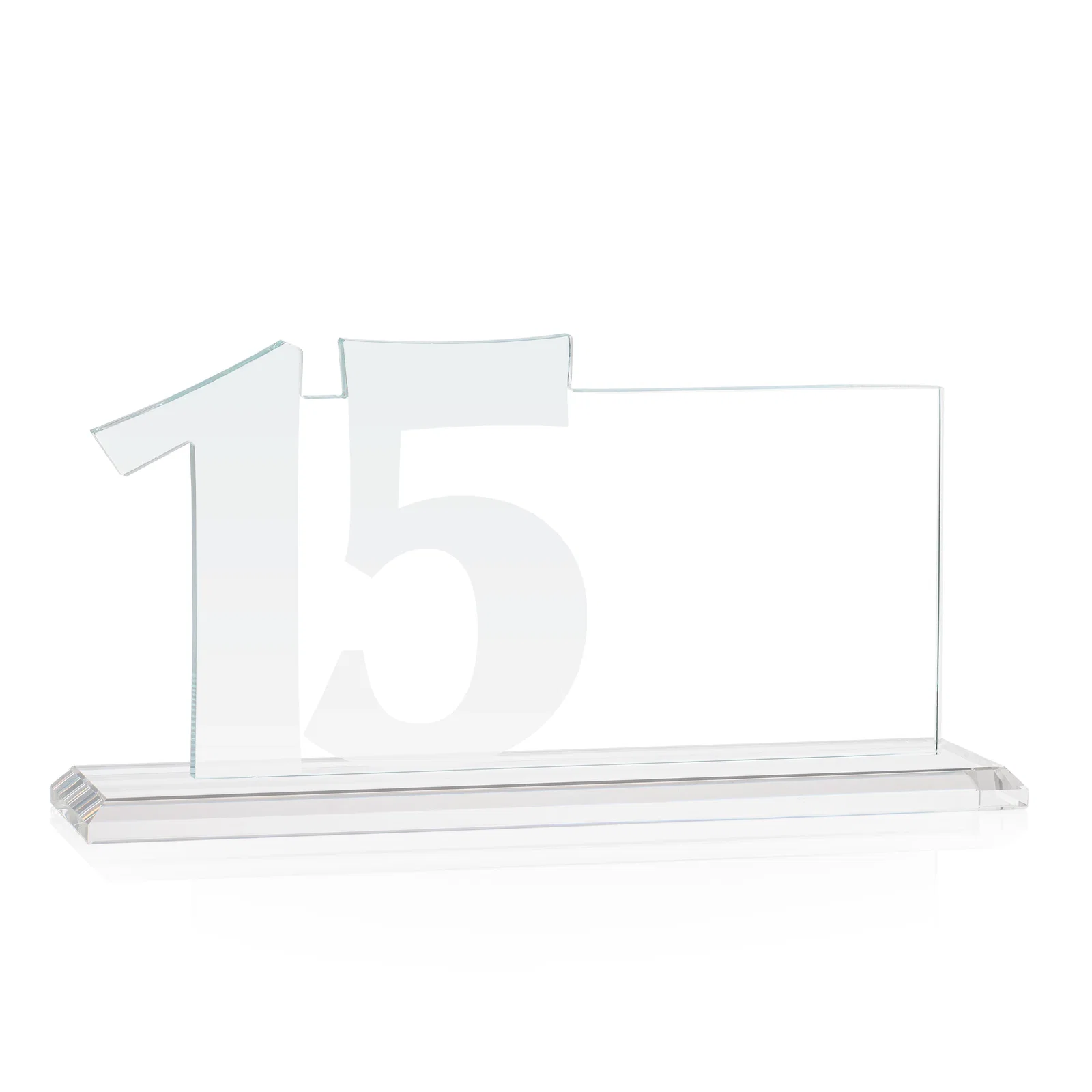 Branded Starfire Crystal Years of Service Award with a Sculpted Number, awards, with your logo for safety achievement programs