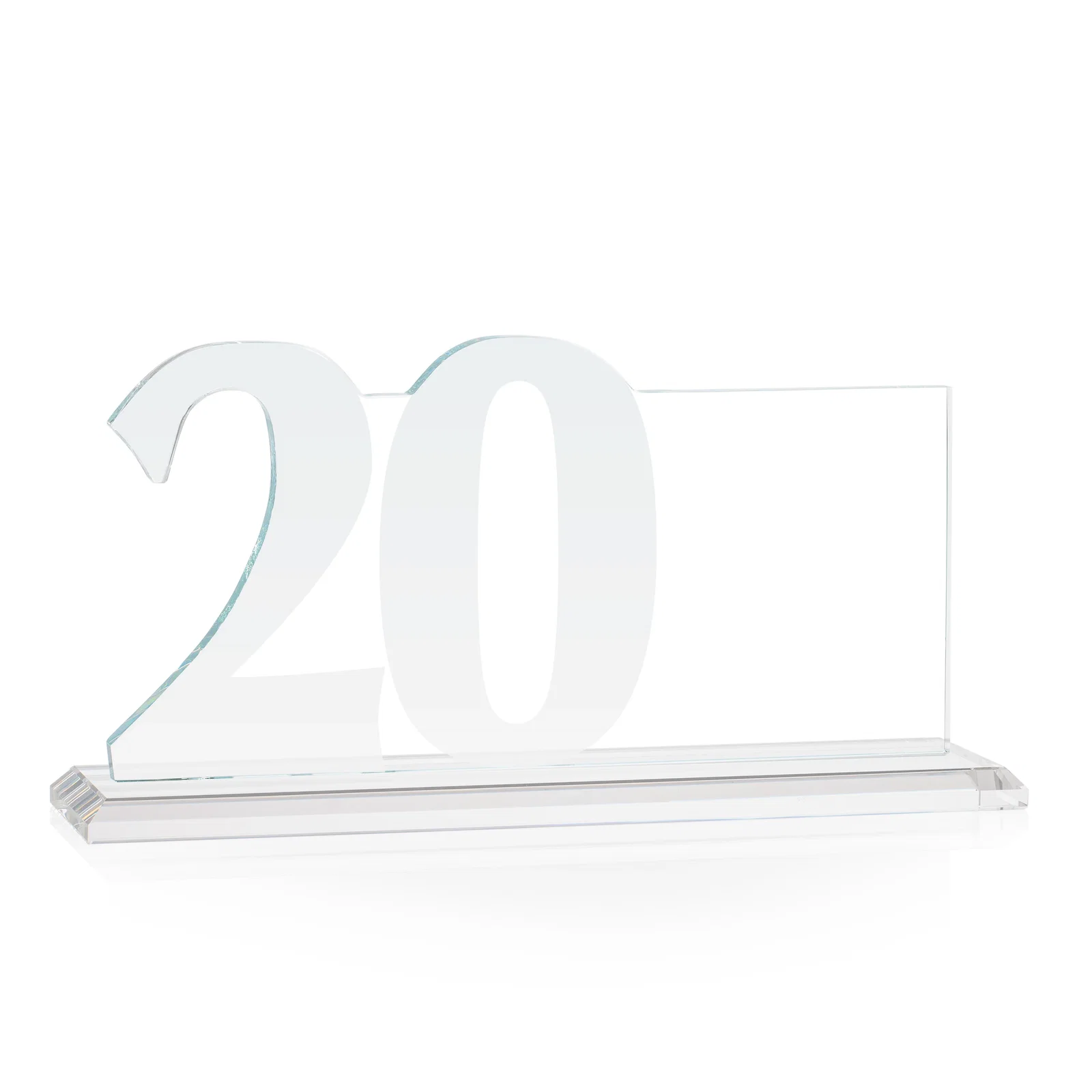Branded Starfire Crystal Years of Service Award with a Sculpted Number, awards, with your logo for volunteer appreciation
