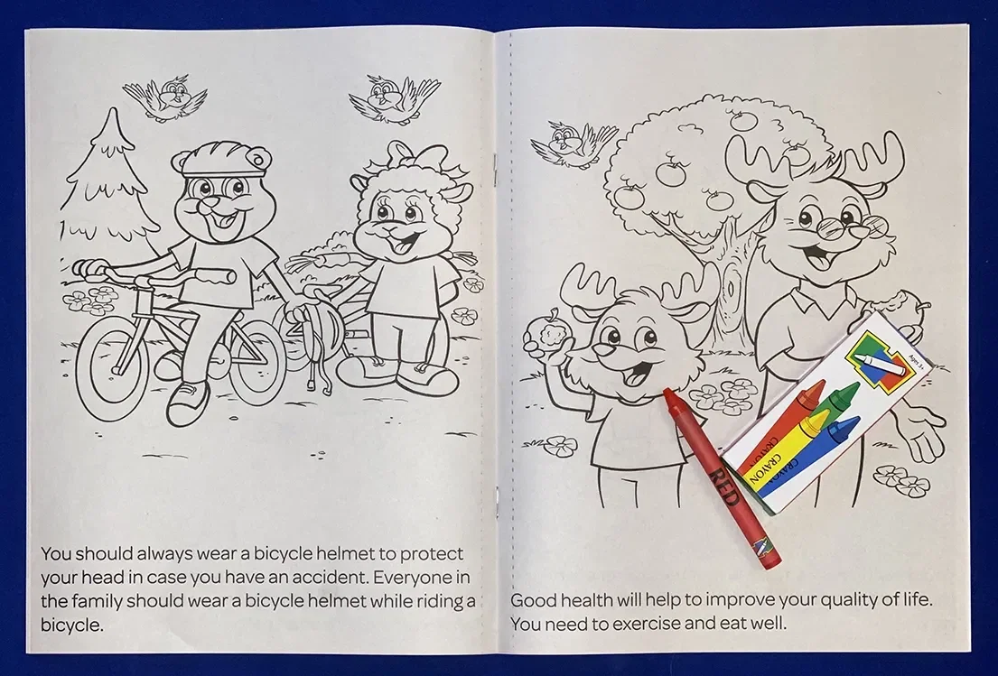 Health and Safety for Children Coloring & Activity Book — view 2