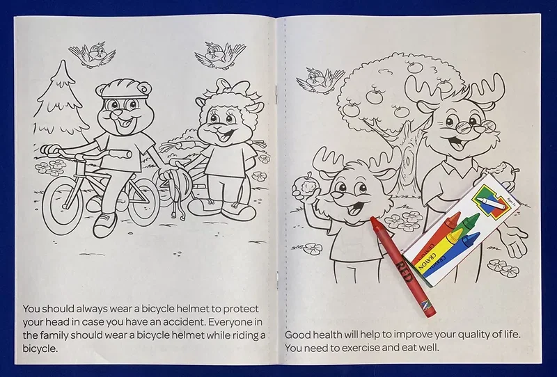 Health and Safety for Children Coloring & Activity Book — view 2