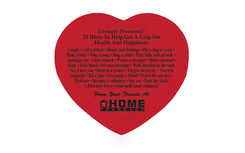Health & Happiness Heart Vinyl Jar Opener