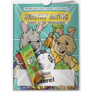Healthy Eating Starts at the Supermarket Coloring Book & Crayons Combo Pack
