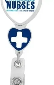 Heart Double Up Retractable Badge Reel — view 2