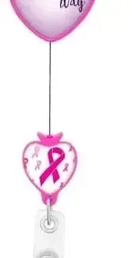 Heart Double Up Retractable Badge Reel — view 4