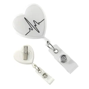 Custom HeartHealth Badge Reel with Swivel Back