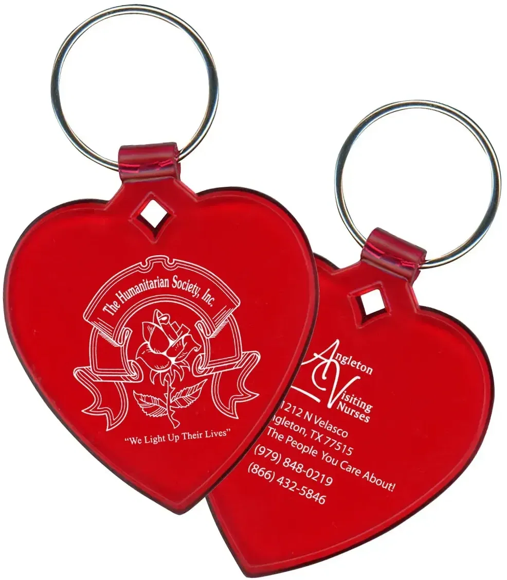 Customized Heart Key Ring — view 2