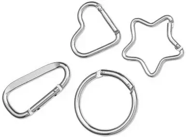 Heart Shape Carabiner Vinyl Strap ID Holder  — view 2