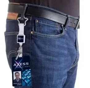 Heart Shape Carabiner Vinyl Strap ID Holder  — view 4
