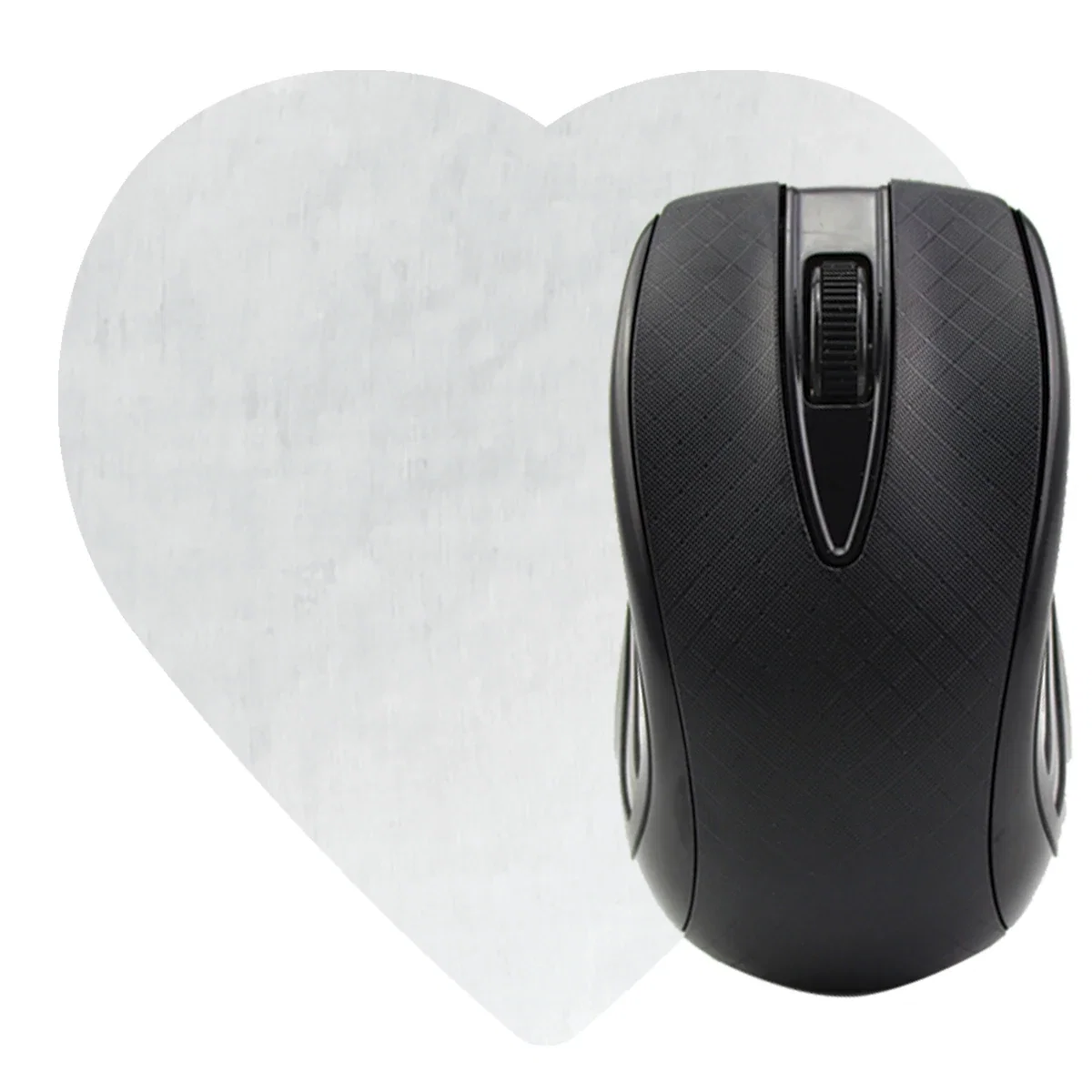 Desk setup with the heart pad under a mouse