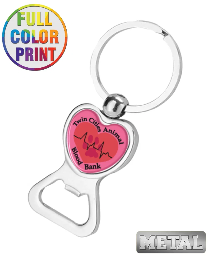 Heart-Shaped Keychain Bottle Opener