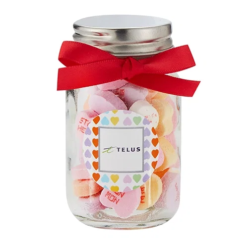 Heart-Shaped Valentine's Mini Glass Jars — view 2