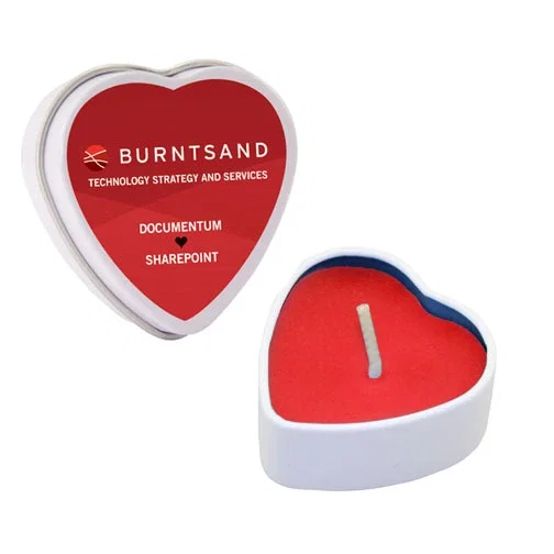 Heart Tin Candle — view 2