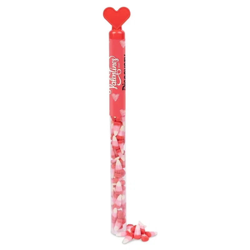 Heart Topper Candy Tube With Candy Corn