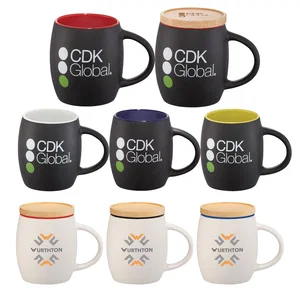 15 oz Hearth Ceramic Mug with Wood Lid/Coaster