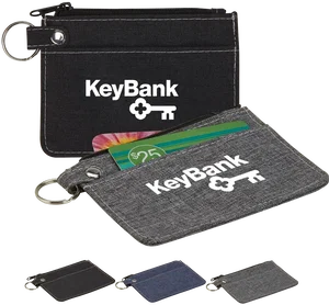 Personalized Heathered Card Wallet - Custom Branded Logo Card Holder