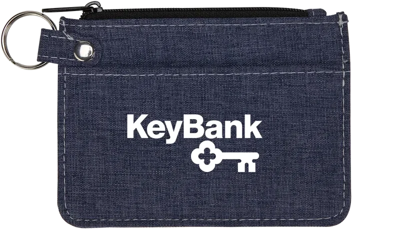 Personalized Heathered Card Wallet - Custom Branded Logo Card Holder — view 2