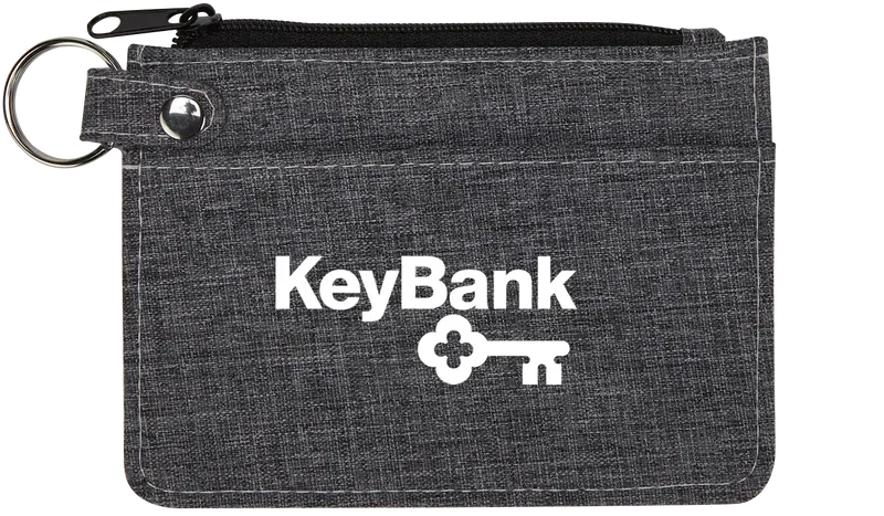 Personalized Heathered Card Wallet - Custom Branded Logo Card Holder — view 3