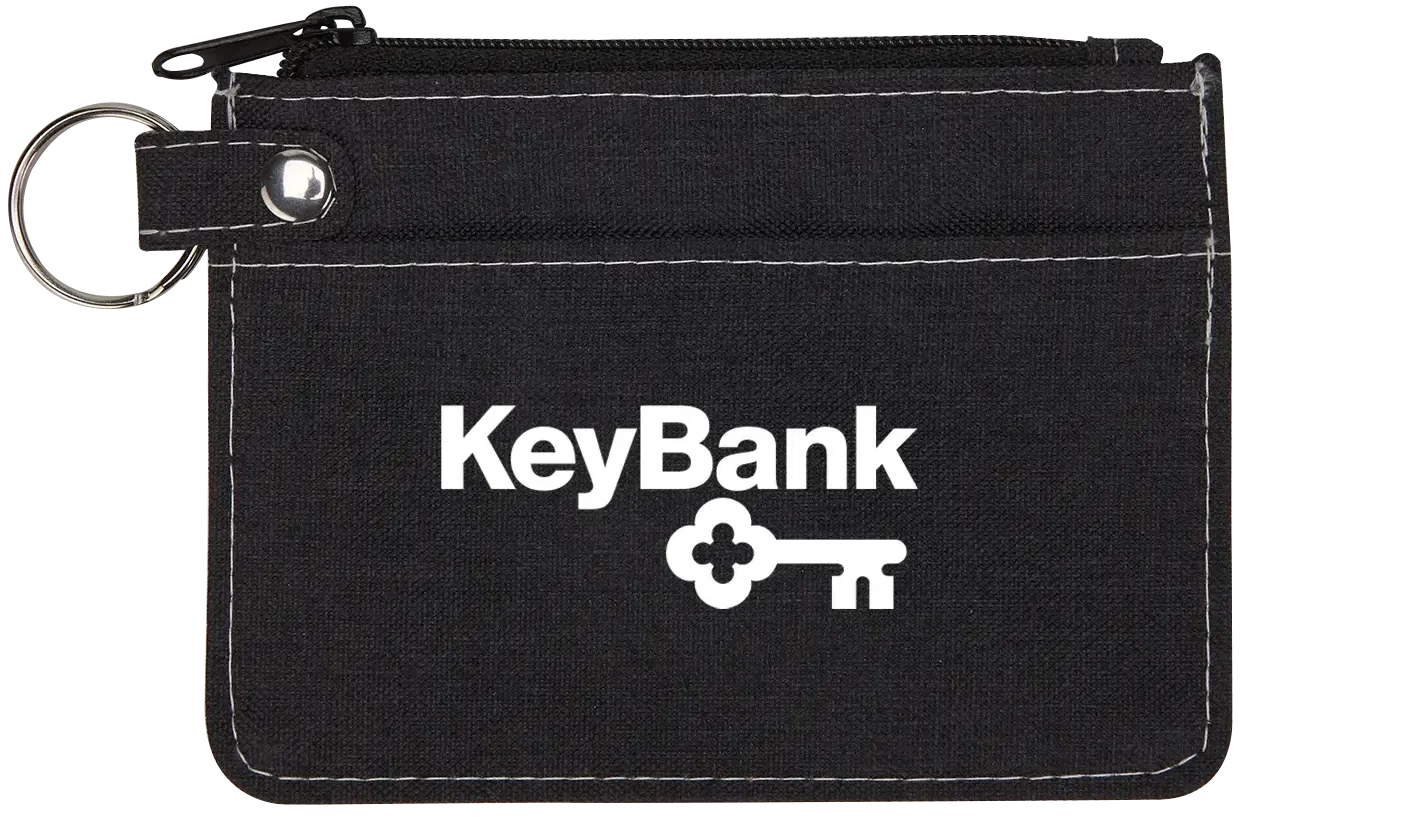Personalized Heathered Card Wallet - Custom Branded Logo Card Holder — view 4