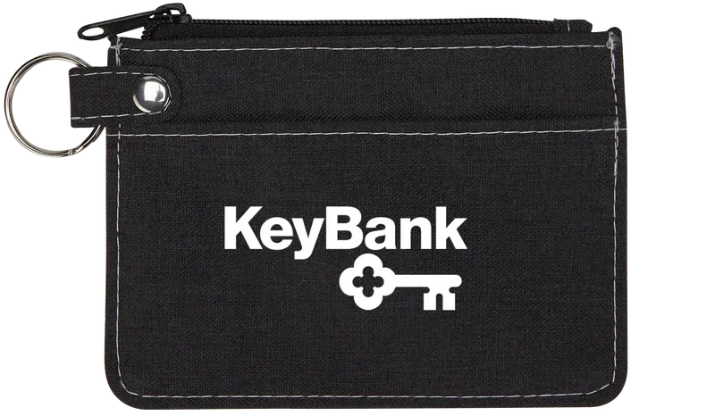 Personalized Heathered Card Wallet - Custom Branded Logo Card Holder — view 4