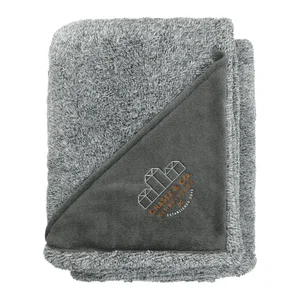 Personalized Heathered Fuzzy Fleece Blanket - 50"x60"