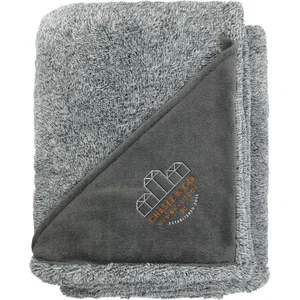 Heathered Fuzzy Fleece Blanket, 50" x 60"