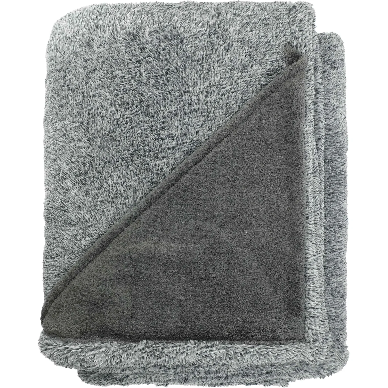 Personalized Heathered Fuzzy Fleece Blanket - 50"x60" — view 9