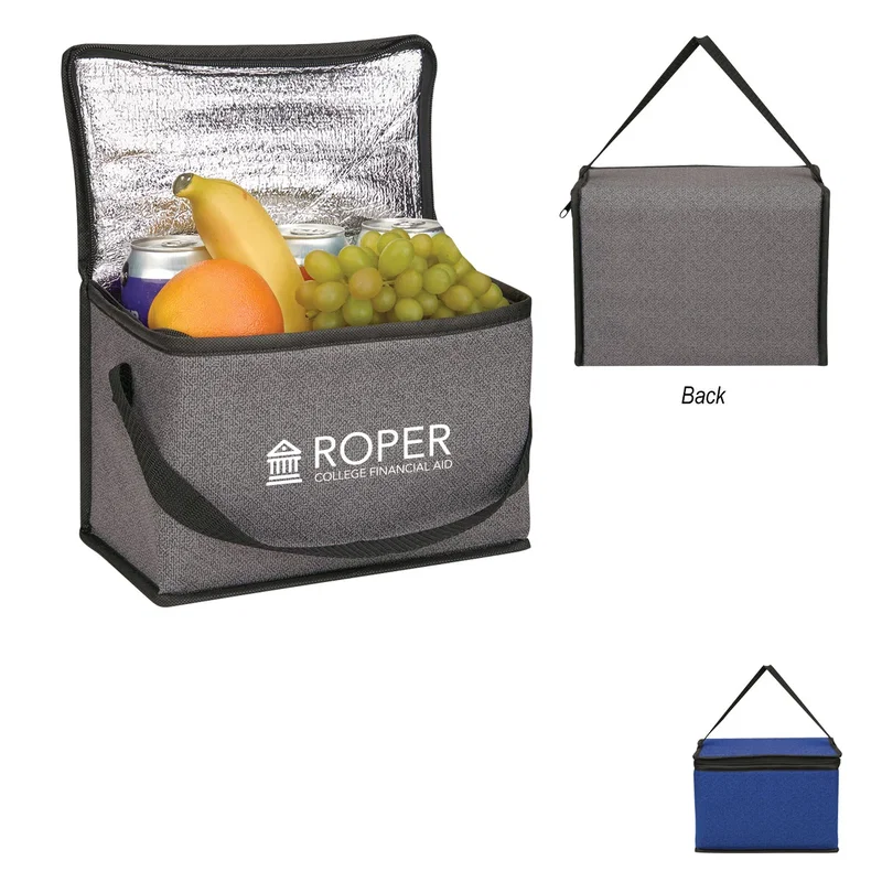 Heathered Non-Woven Cooler Lunch Bag — view 5