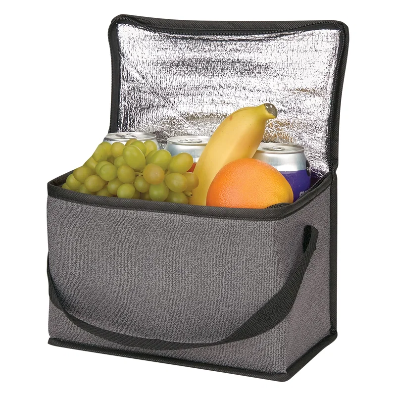 Heathered Non-Woven Cooler Lunch Bag — view 6