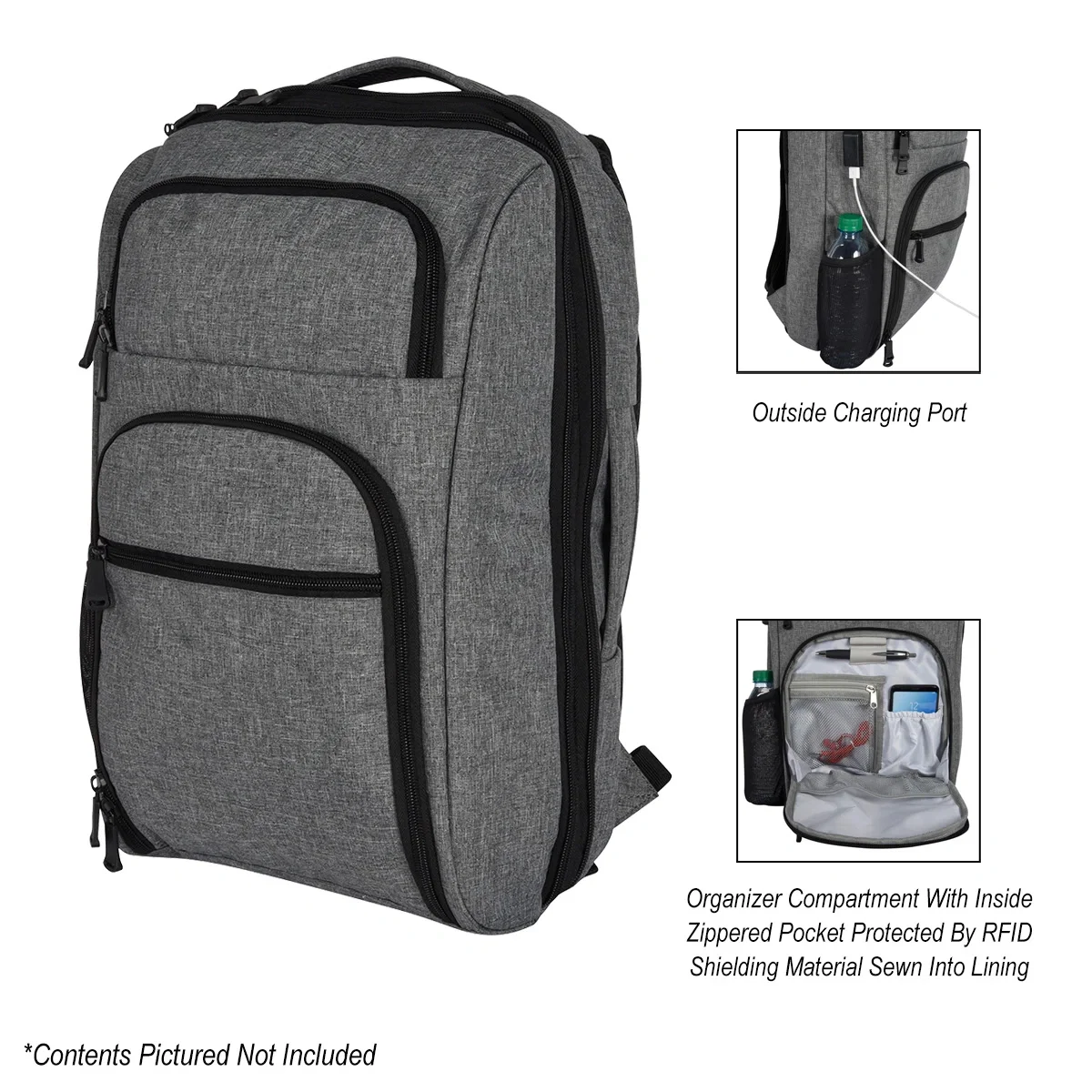 Padded laptop sleeve inside the main compartment