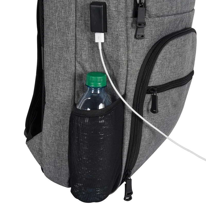 Heathered RFID Laptop Backpack & Briefcase — view 8