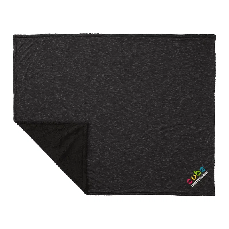 Custom Heathered Sherpa Blanket - 50" x 60" — view 7
