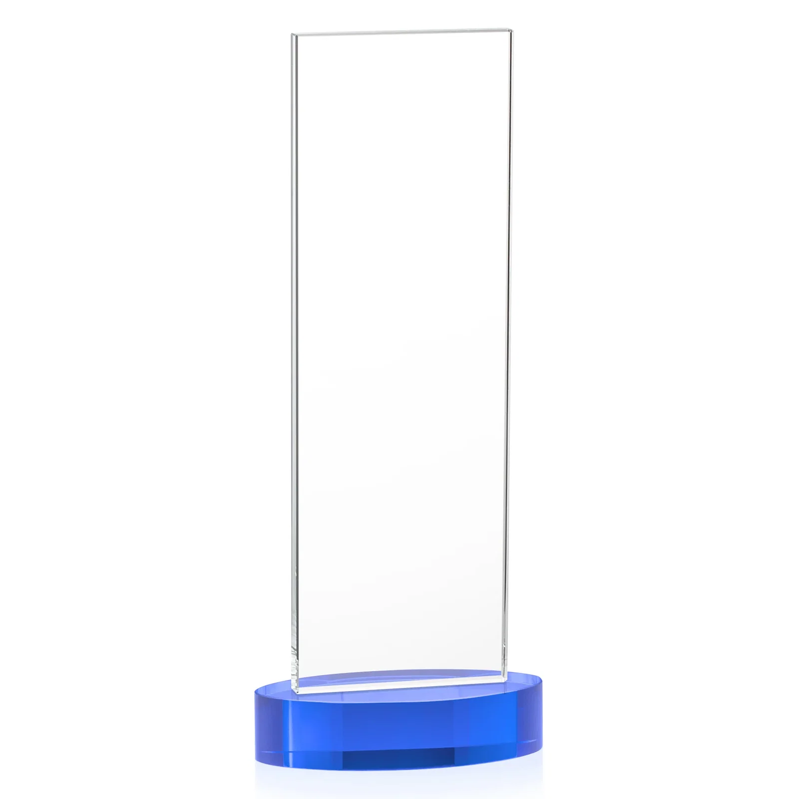 Custom Starfire Crystal Upright Award With Two Imprint Zones, awards, with your logo for company anniversary events