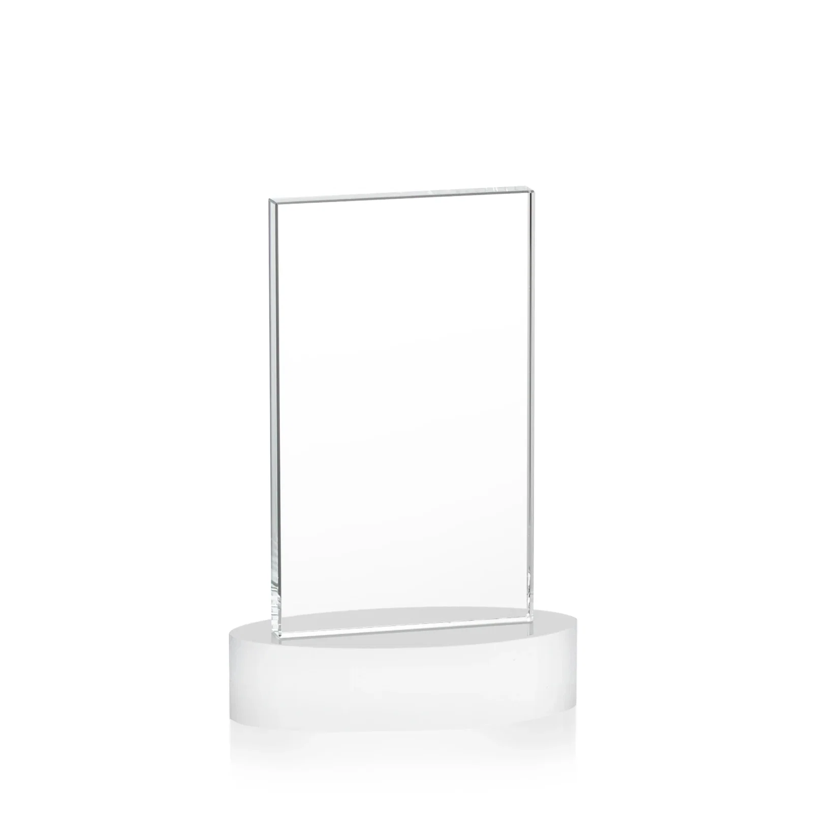 Personalized Starfire Crystal Upright Award With Two Imprint Zones, awards, with your logo for employee recognition