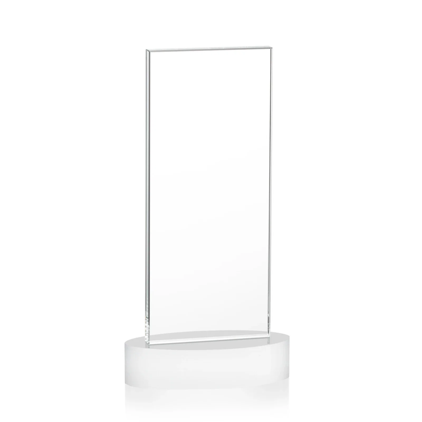 Personalized Starfire Crystal Upright Award With Two Imprint Zones, awards, with your logo for corporate award ceremonies
