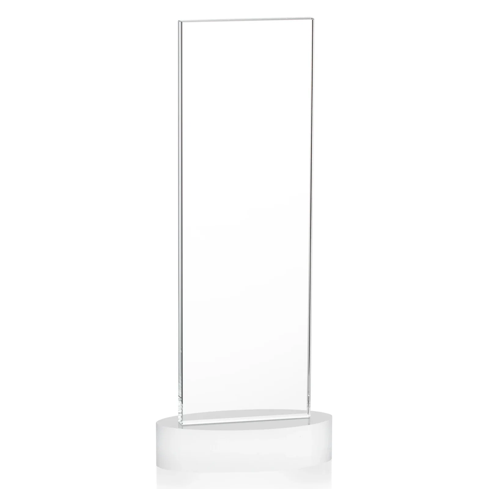 Personalized Starfire Crystal Upright Award With Two Imprint Zones, awards, with your logo for service anniversary gifts