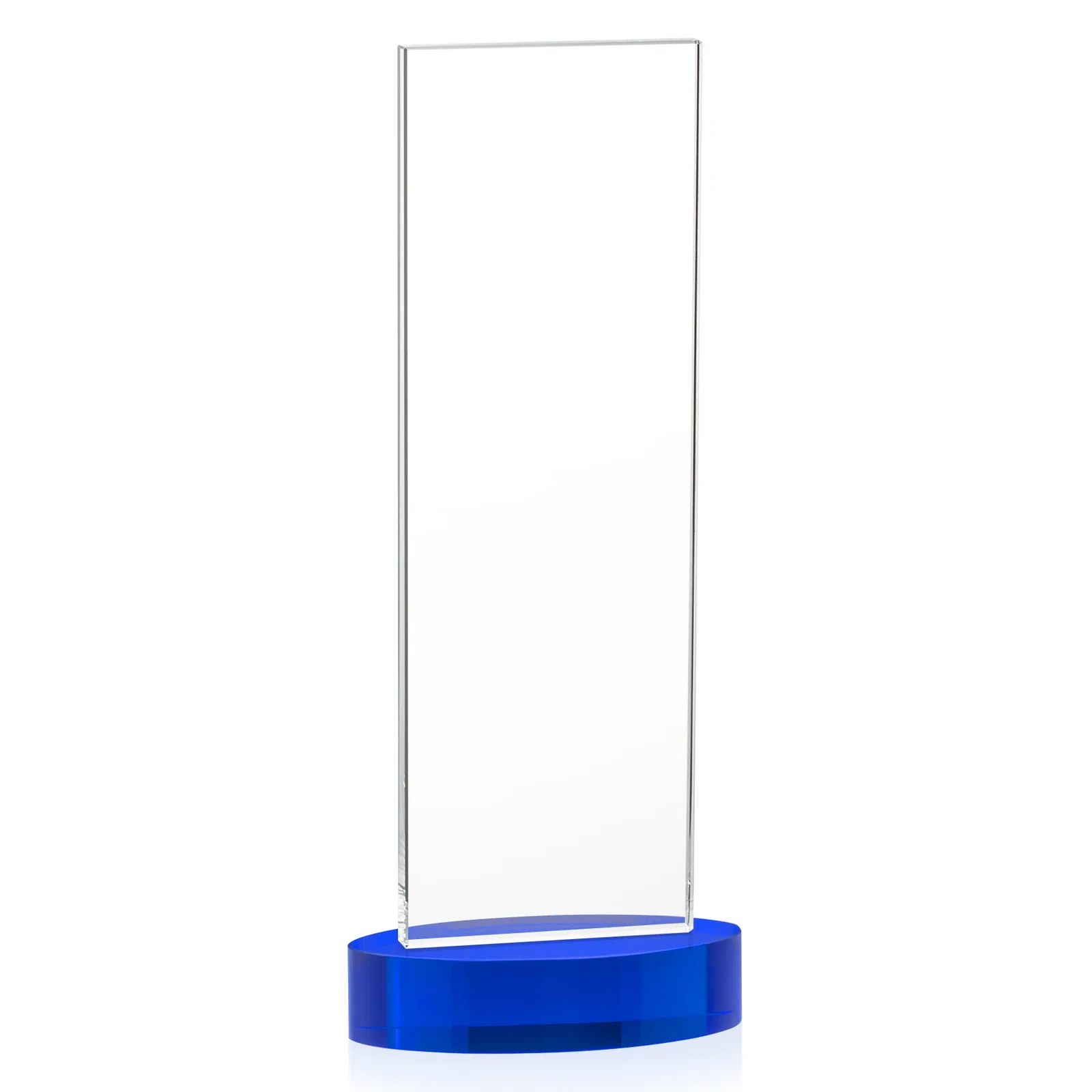 Custom engraved Starfire Crystal Upright Award With Two Imprint Zones, awards for safety achievement programs