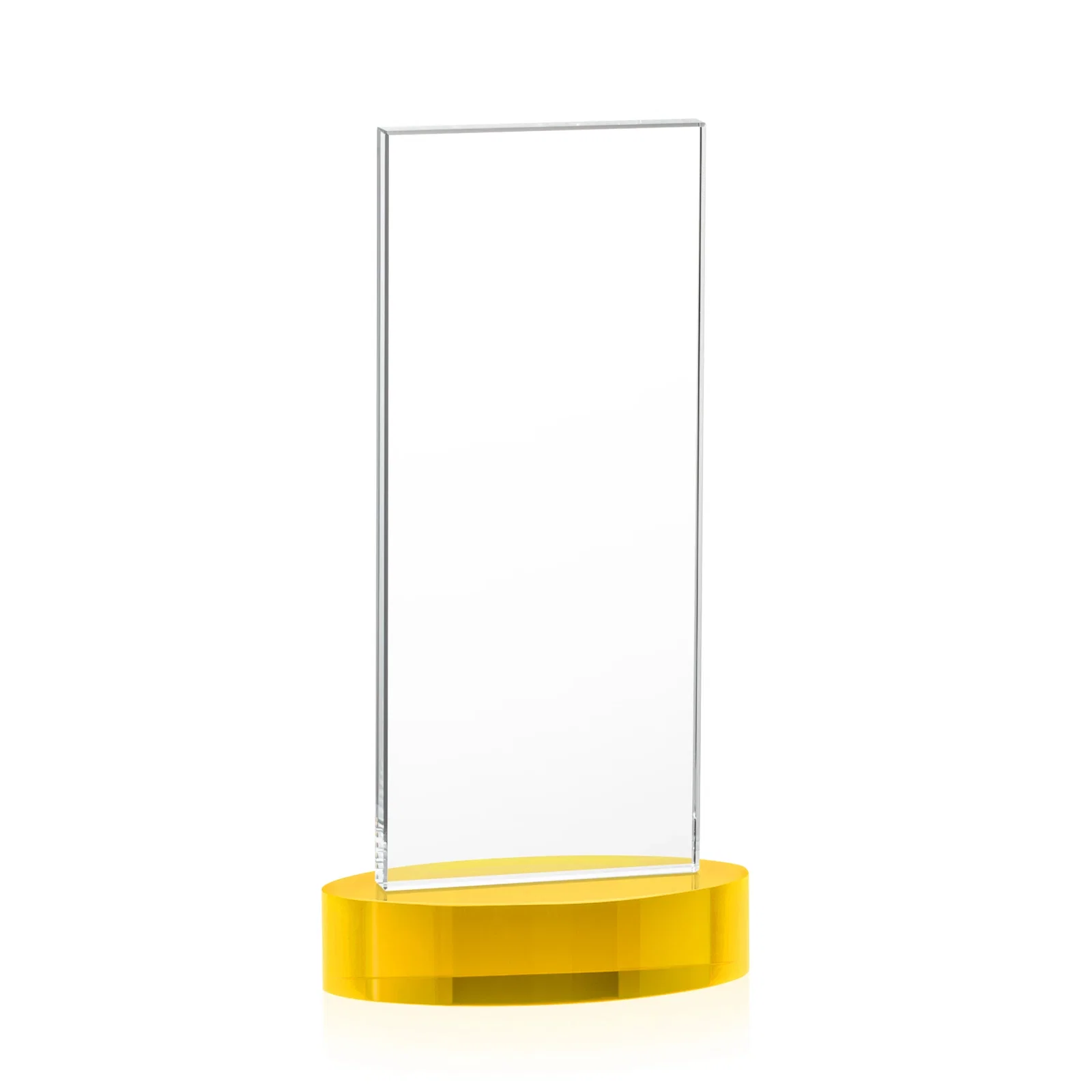 Custom Starfire Crystal Upright Award With Two Imprint Zones, awards, with your logo for corporate award ceremonies