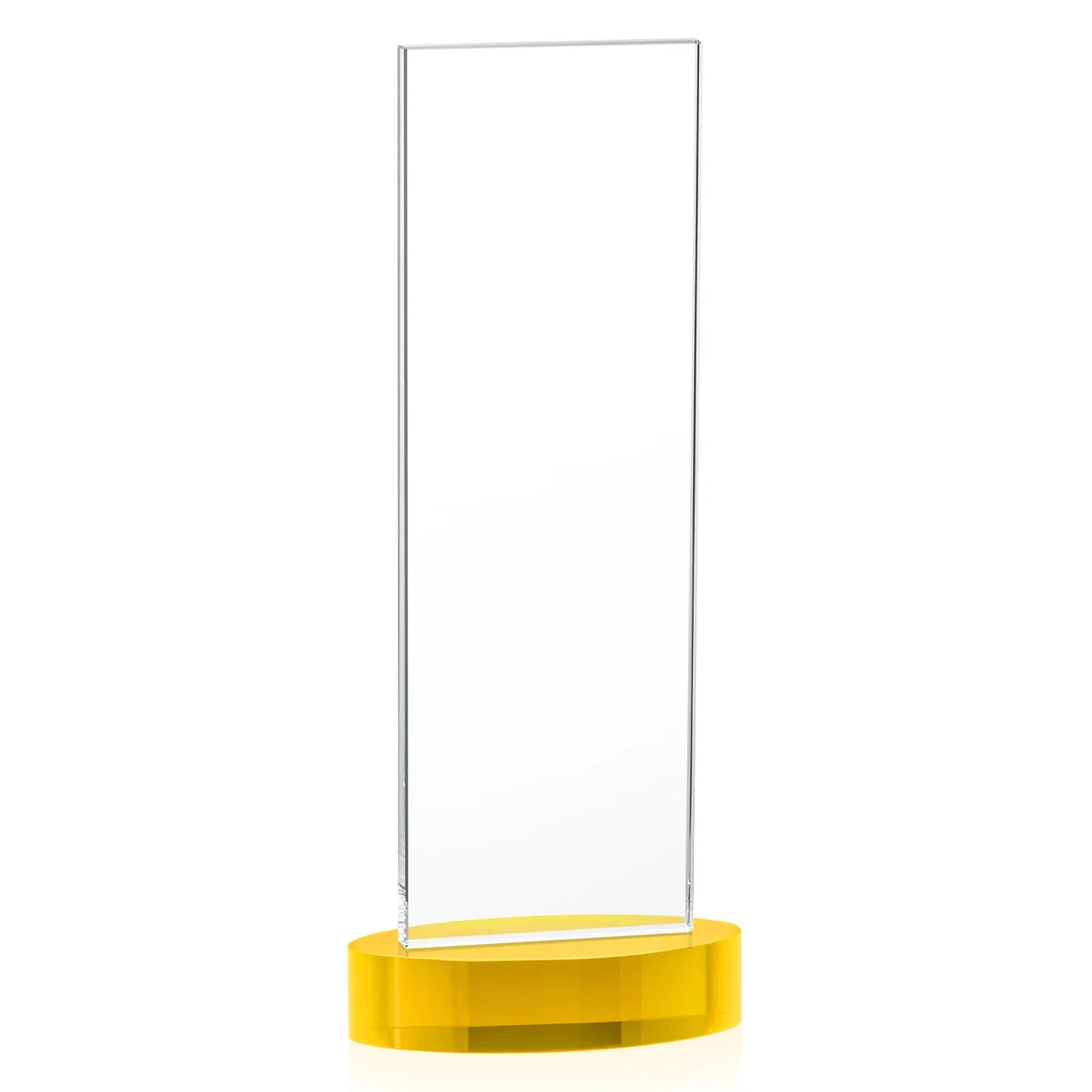 Custom Starfire Crystal Upright Award With Two Imprint Zones, awards, with your logo for service anniversary gifts
