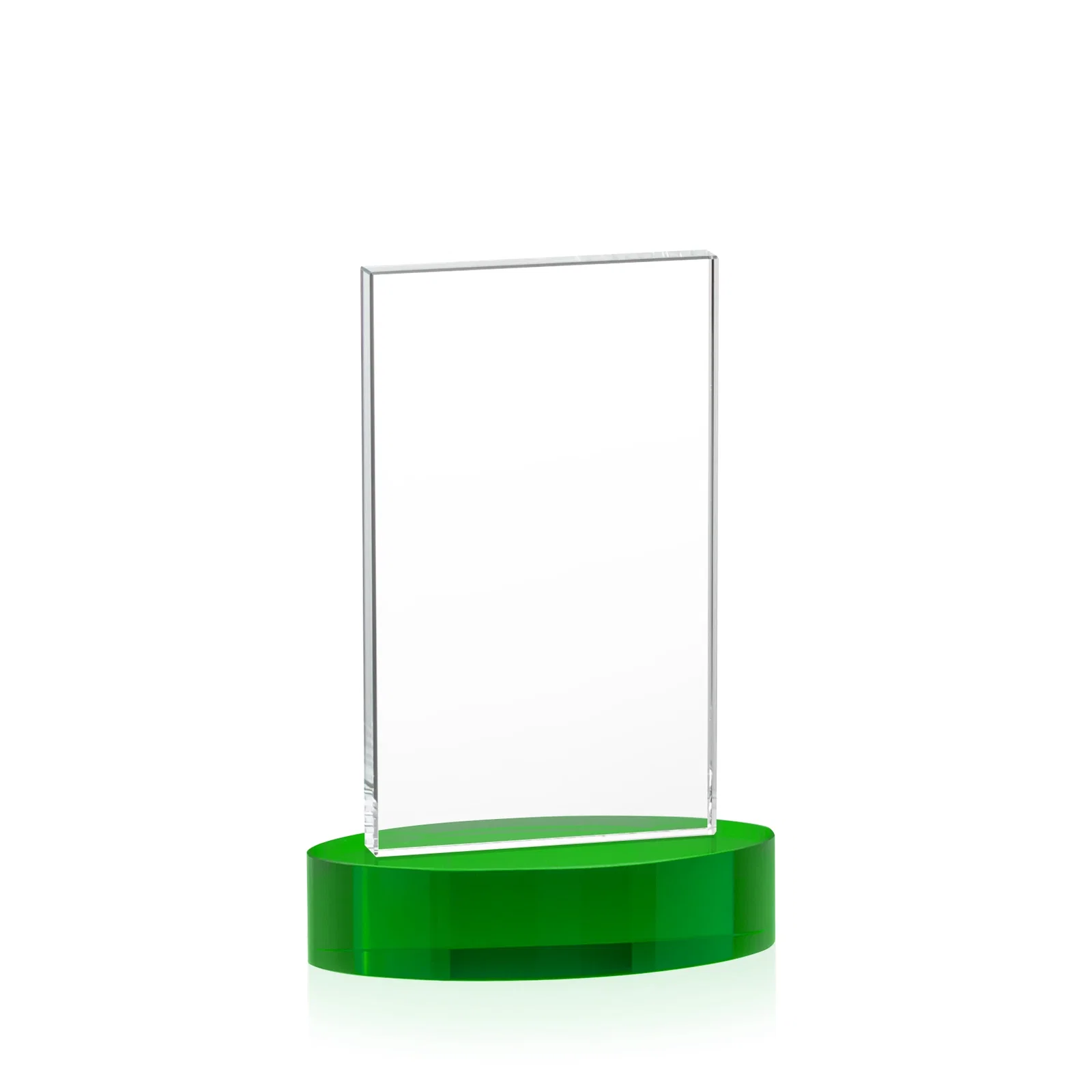 Custom Starfire Crystal Upright Award With Two Imprint Zones, awards, with your logo for sales achievement awards