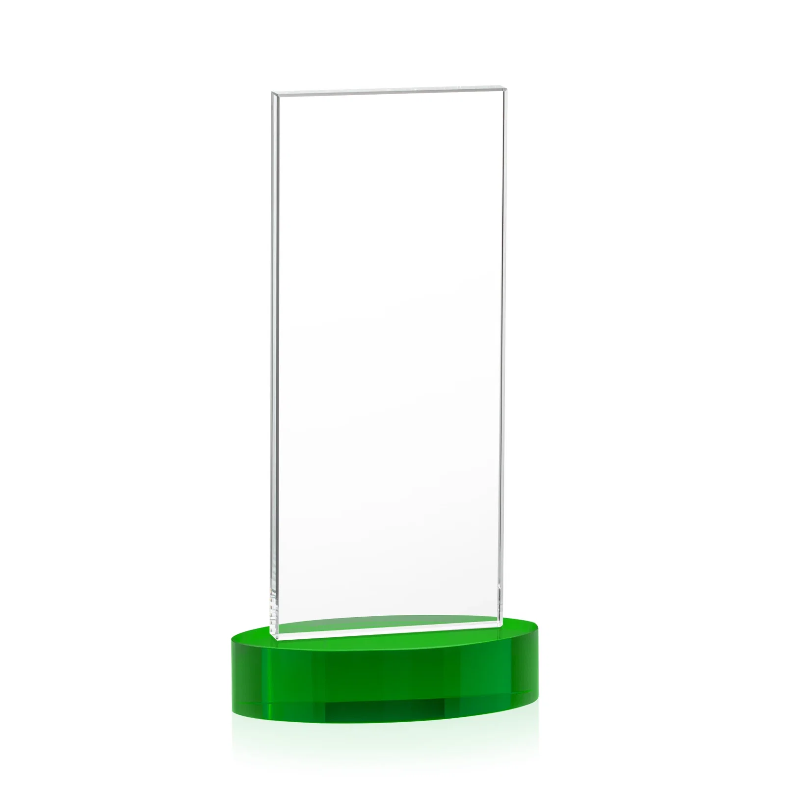 Custom Starfire Crystal Upright Award With Two Imprint Zones, awards, with your logo for retirement presentations