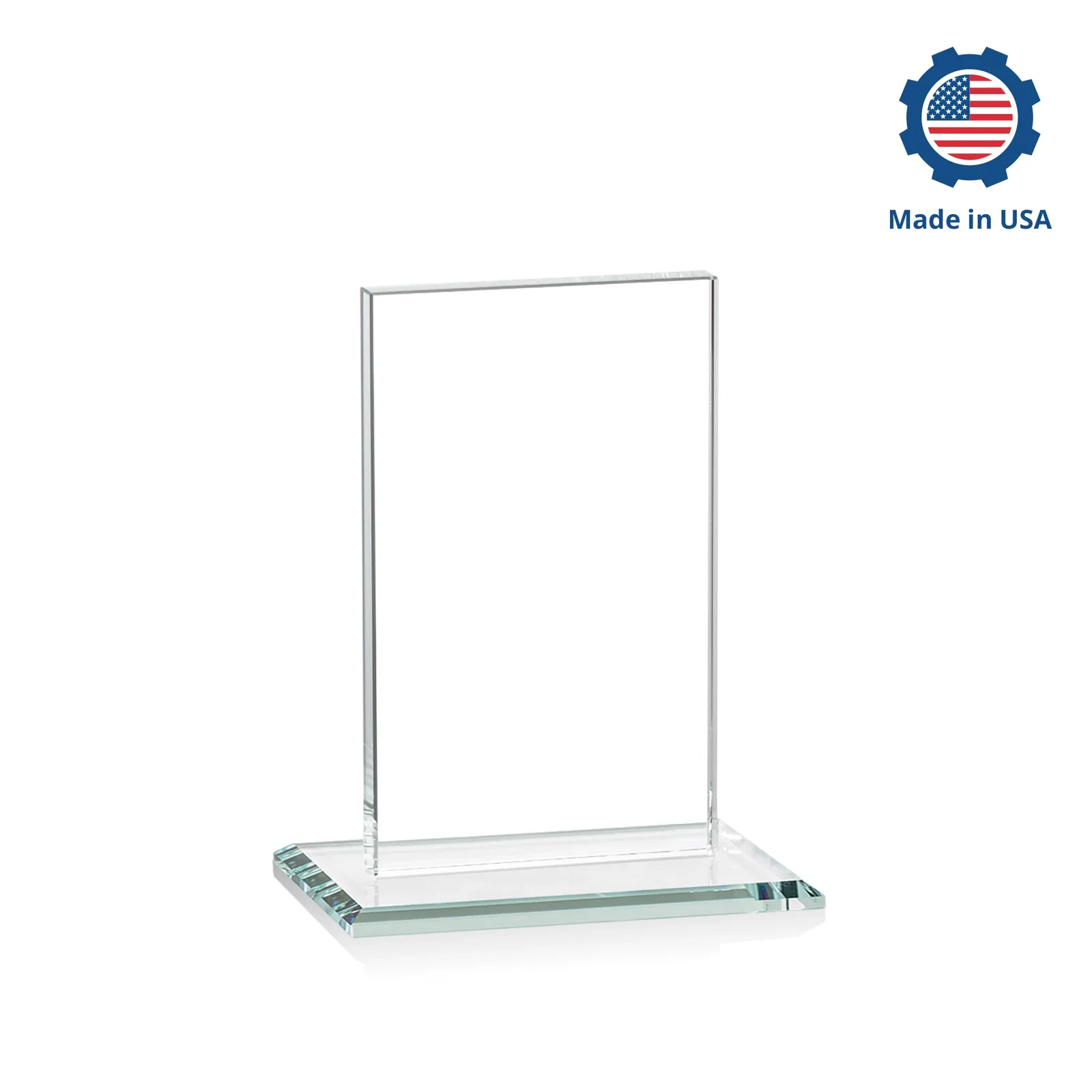 Personalized Starfire Crystal Upright Award on Clear Base, awards, with your logo for employee recognition