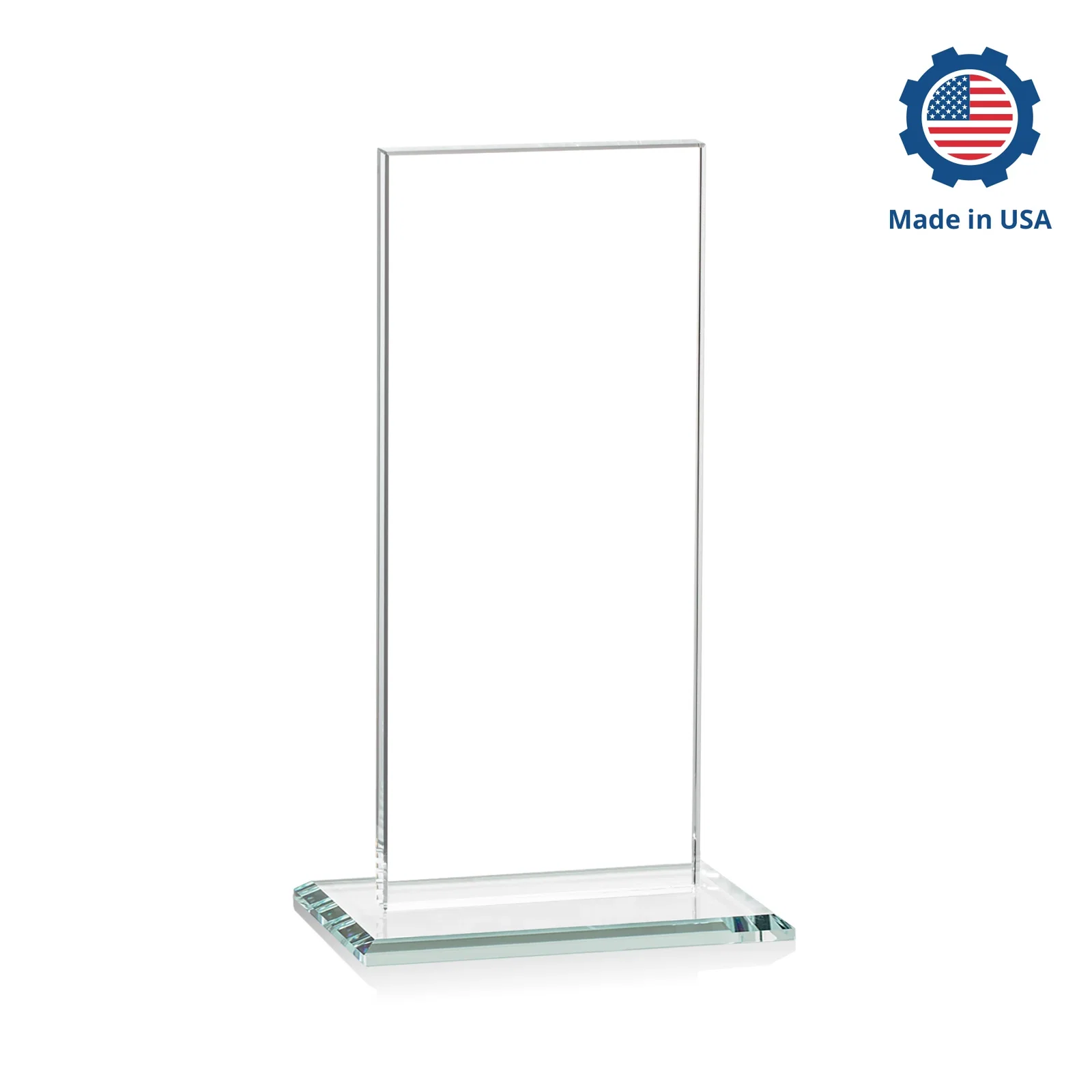 Personalized Starfire Crystal Upright Award on Clear Base, awards, with your logo for corporate award ceremonies